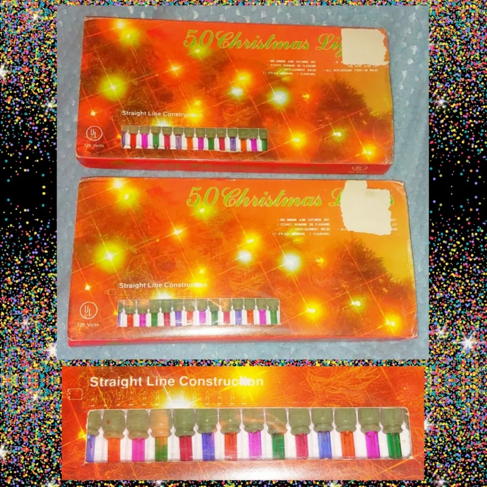 5Pc Bundle of Various brands of Multicolor, Blue, & White Christmas Light Sets